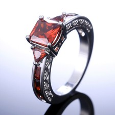 3 Colors 925 Silver Filled Wedding Ring Women Jewelry Cubic Zircon Ring Sz 5-11