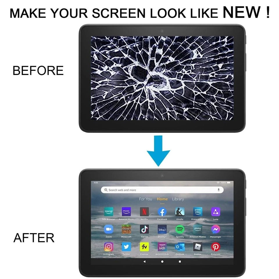 For Amazon Kindle Fire 7 2022 LCD Display Screen Touch Digitizer Full Assembly - Image 2 of 4