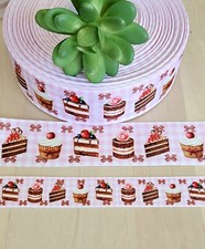 7/8  1.5" 1 YD Cupcake  Cake Grosgrain Ribbon Sprinkles Sweat Treats Birthday