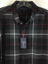 Cremieux Flannel Shirt Mens Big Man 2XB Gray Plaid Long Sleeve 99.50