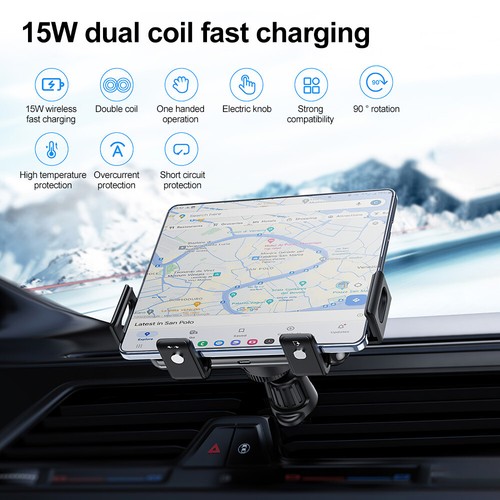 Car Mount Wireless Charger For Samsung Galaxy Z Fold 5 6 Automatic Car Holder UK - Picture 13 of 14