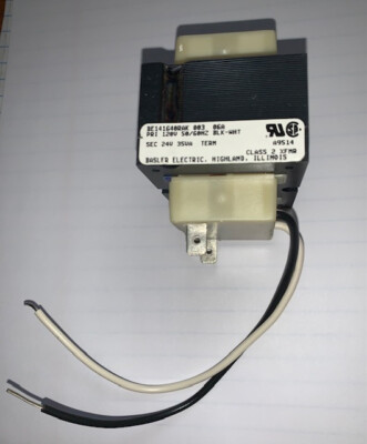 Reznor 102708 Transformer, 120 to 24 Volt, 50/60HZ, 35VA