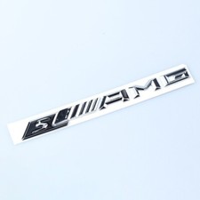 3d Amg S Sports Logo Badge Rear Trunk Sticker Emblem For Race Car Silver Chrome
