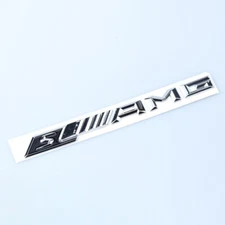 3D AMG S Sports Logo Badge Rear Trunk Sticker Emblem for Race Car Silver Chrome