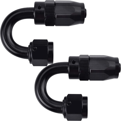 2x 10AN Hose End Fitting 180 Degree Swivel for CPE Braided Hose AN10 US NEW