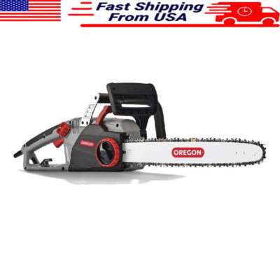 15 Amp Electric Corded Chainsaw Self-Sharpening Tool-less Tensioning Low Noise