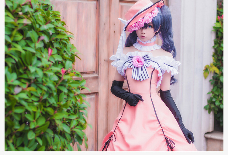 IN STOCK Black Butler Ciel Phantomhive Cosplay Dress Costume With Hat Gloves - Foto 6