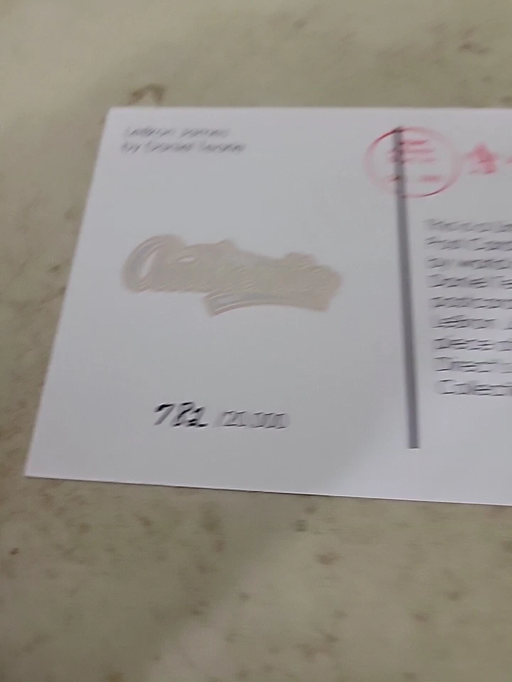 Postal Lebron James por Daniel Tearle Players Auténtica Directa 782/20000 NBA Foto 3 de 3