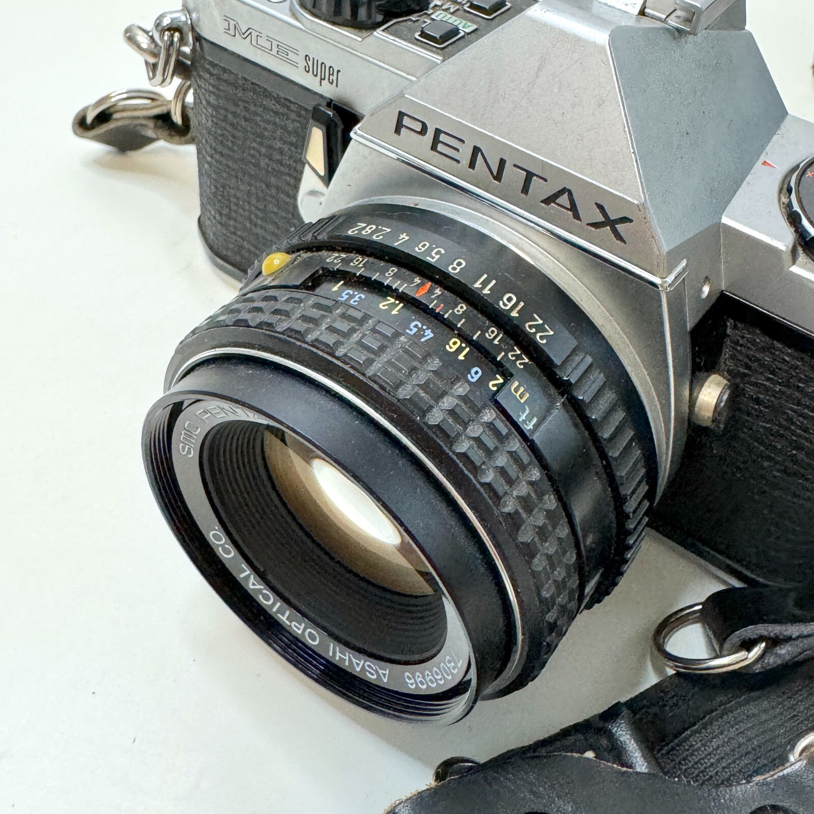 Pentax ME Super 35mm SLR Film Camera with 50mm Lens Tested & Works