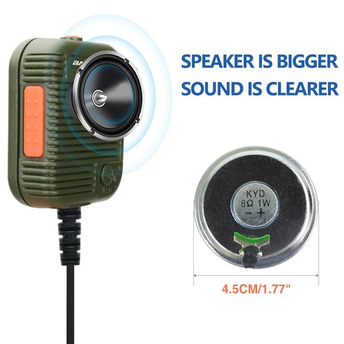 Tactical Remote Speaker Mic K Plug 2 Pin For AR-152 Walkie Talkie Two Way Radio - Picture 5 of 20