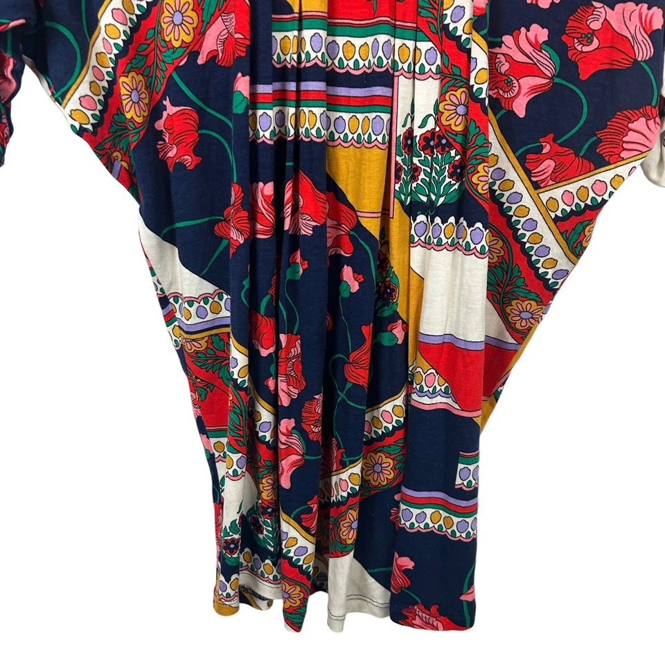 VOOM by Joy Han Size medium Dress USA Blouson Mini Multicolor Floral Kaftan - Image 3 of 4