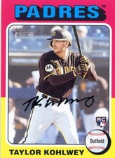 2024 Topps Heritage #154 Taylor Kohlwey, San Diego Padres RC