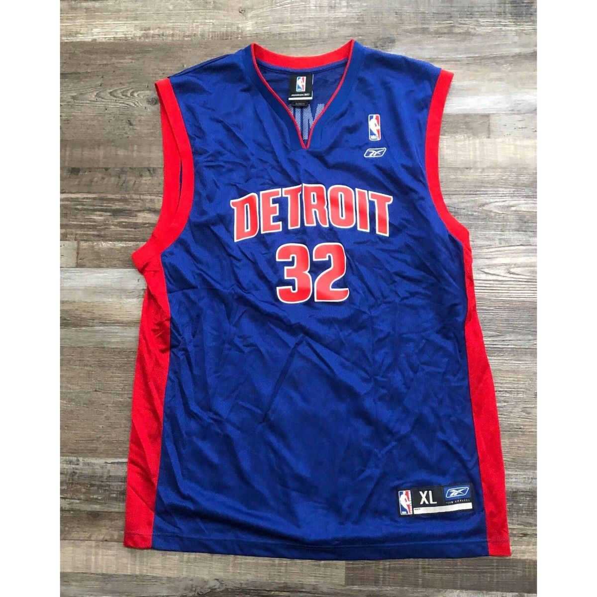 Reebok NBA Detroit Pistons Richard Rip Hamilton # 32 Jersey Size