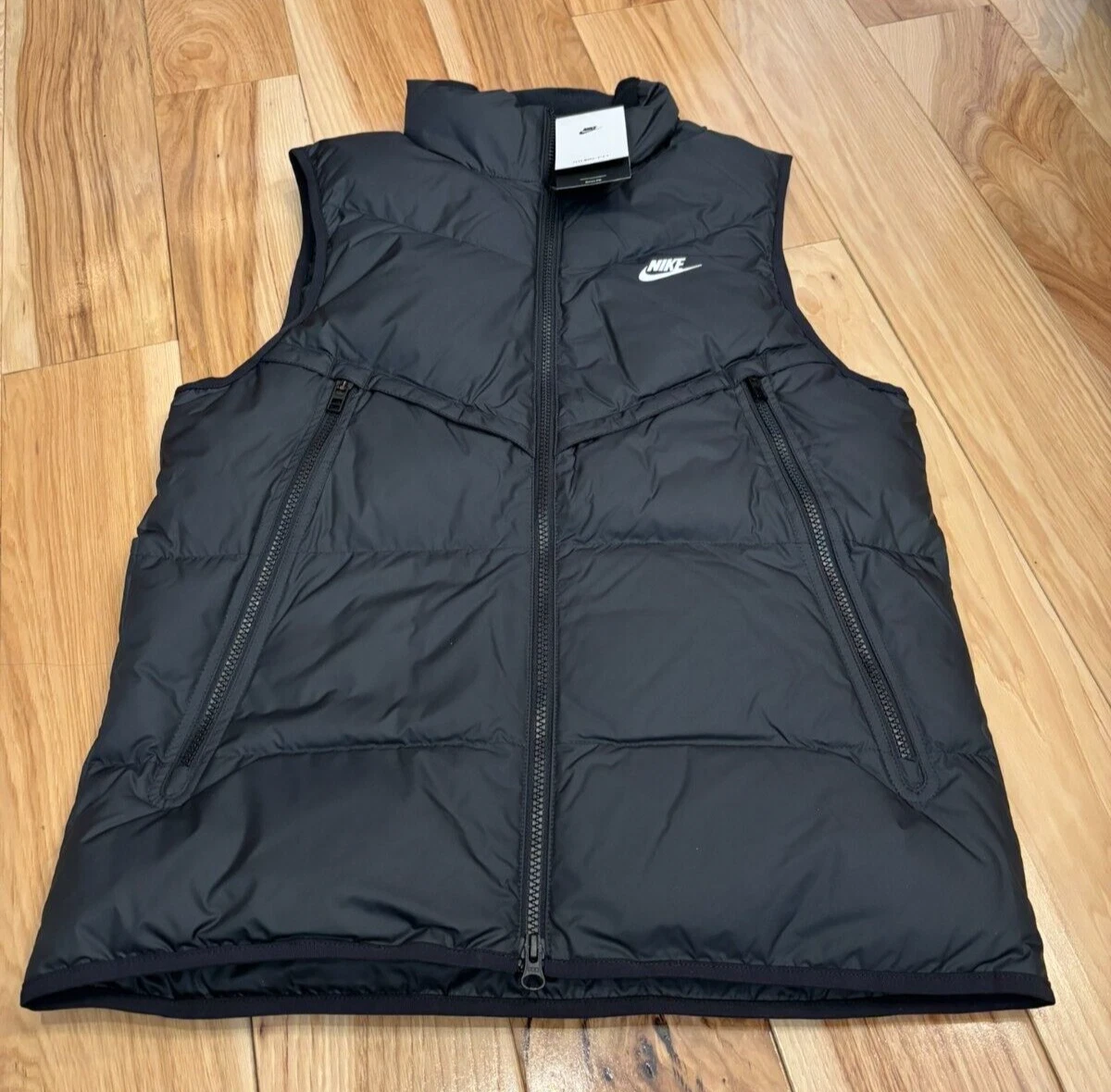 Nike Sportswear Storm-fit Windrunner Vest Black White DD6817 010 Men's SMALL NWT
