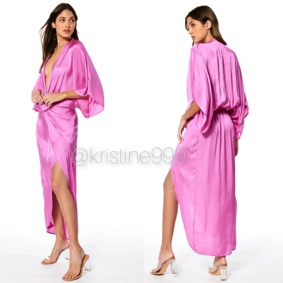young fabulous and broke pink dress Young Fabulous & Broke Siren Slip Dress