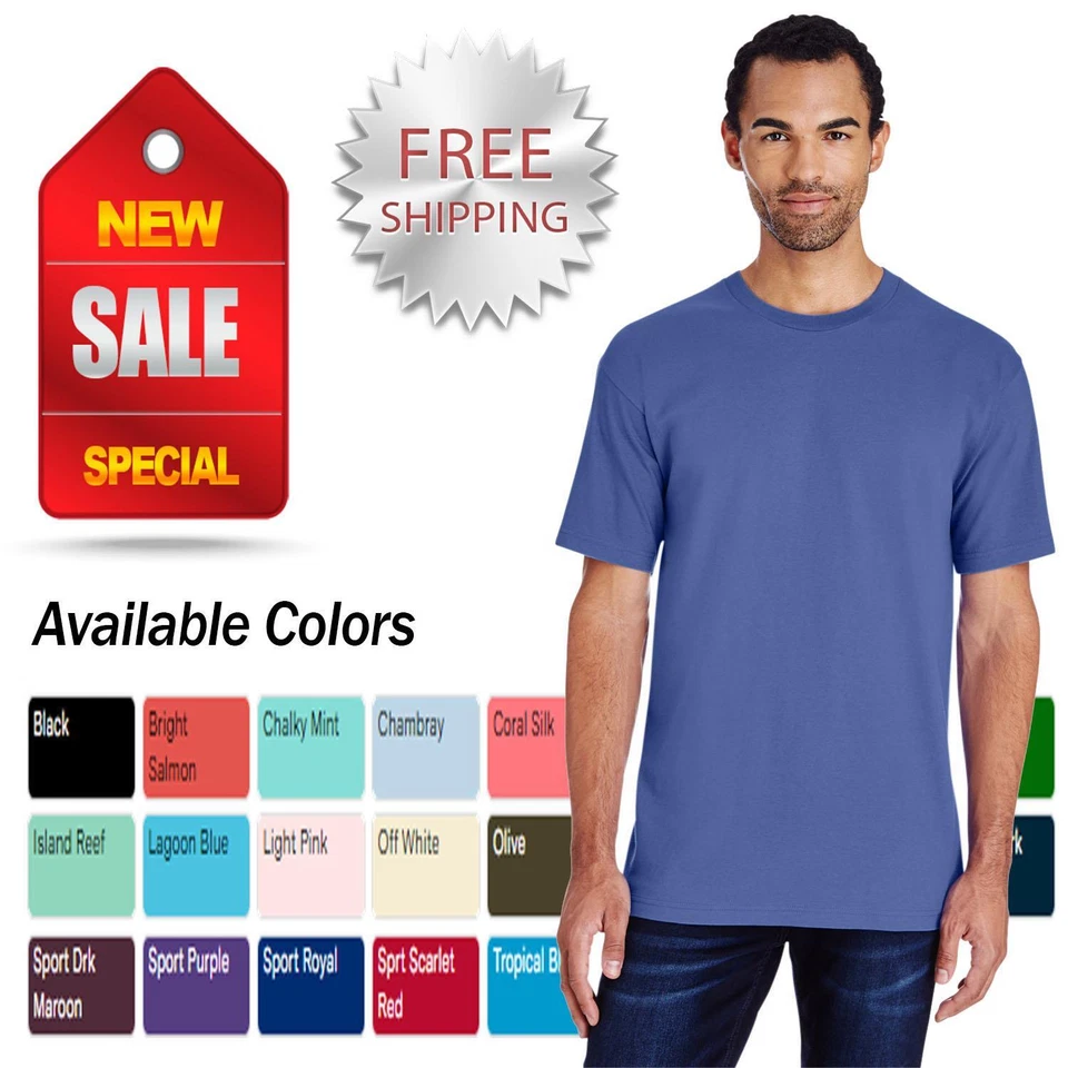 Gildan Mens Hammer Heavy T-Shirt Ring Spun Cotton Short Sleeves S-5XL H000