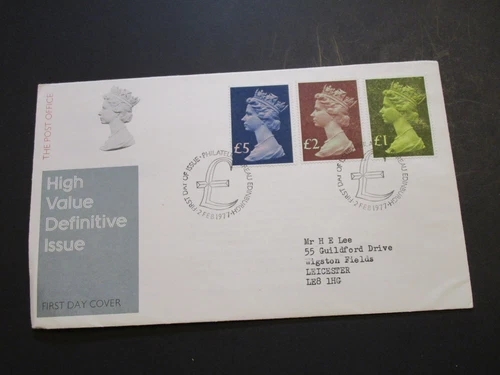 Great Britain 1977 High Value Machins FDC / Light Cnr Creases - Z3648