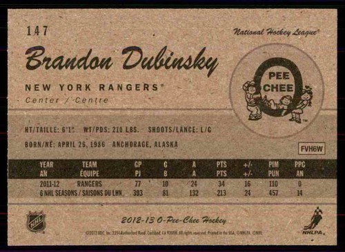 2012-13 O-Pee-Chee Retro Brandon Dubinsky #147 - Picture 2 of 2