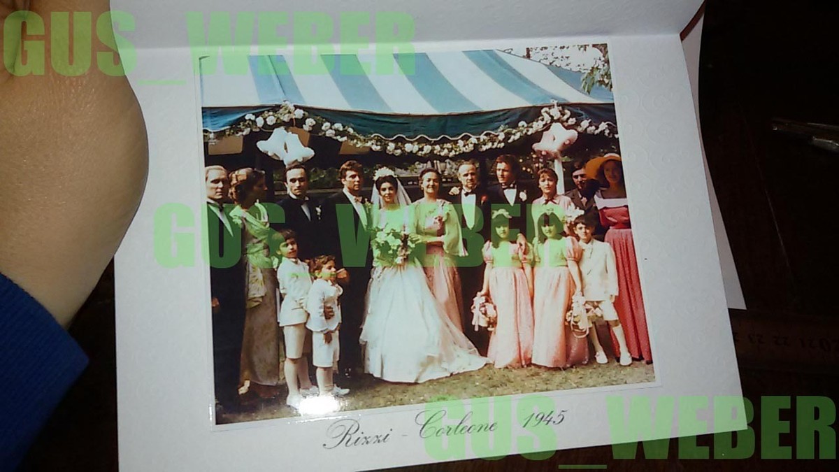 THE GODFATHER prop Corleone Rizzi family wedding photo