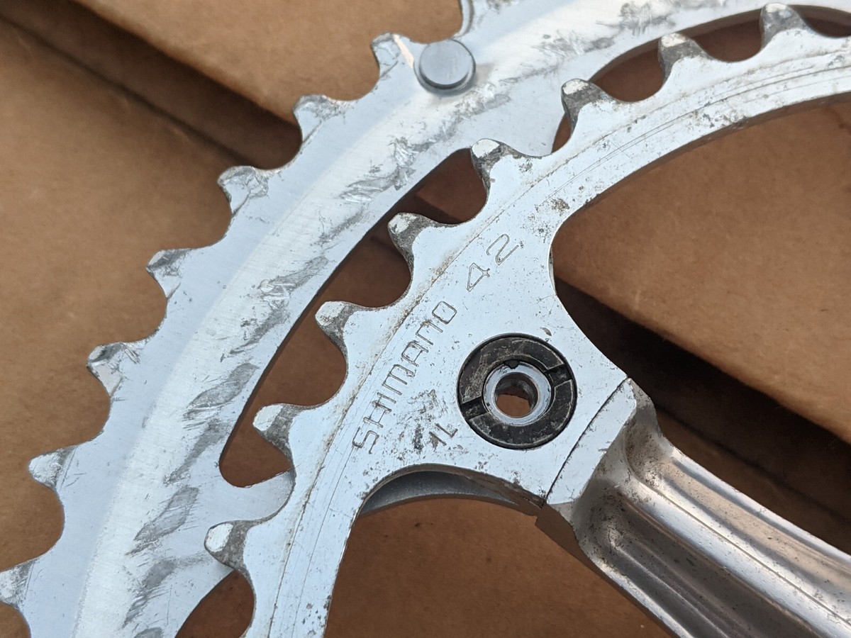 SHIMANO Dura Ace FC-7701 130 BCD 53/42T Crankset 172.5 Retro SHIMANO Dura Ace FC-7701 130 BCD 53/42T Crankset 172.5 Retro