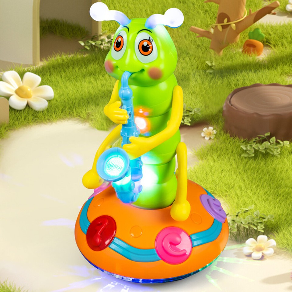 Kids Dancing Saxophone Caterpillar Music Light Birthday Gifts for Boys