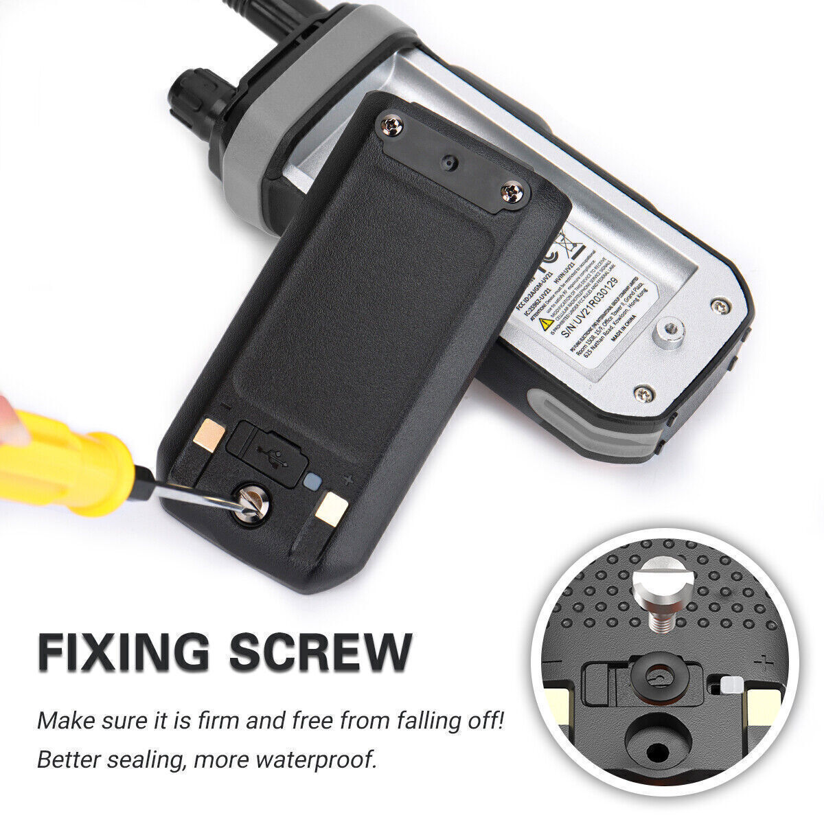 Baofeng UV-21Pro V2 Tri-Band Walkie Talkie Rechargerable Two Way Ham Radio&Cable