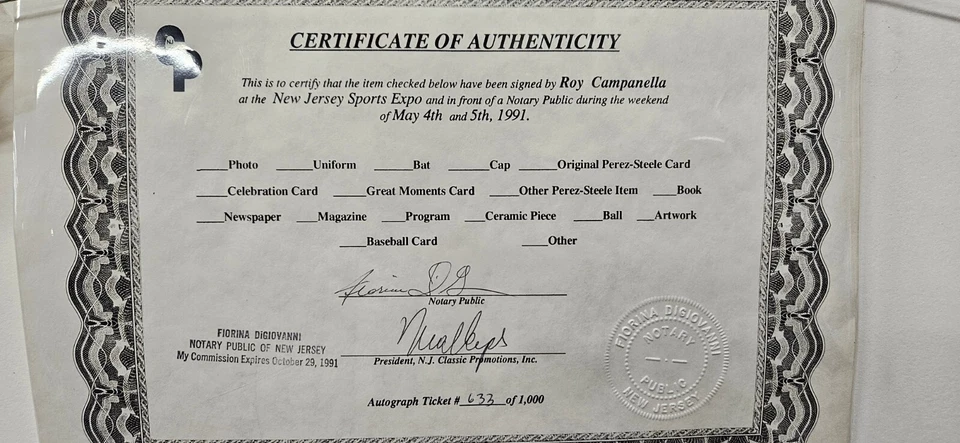 1955 BKLYN Dodgers Ежегодник В РАМКЕ С ПОДПИСЬЮ ВНУТРИ CAMPANELLA С СЕРТИФИКАТОМ ПОДЛИННОСТИ И 8 ДРУГИМИ - Изображение 4 из 4