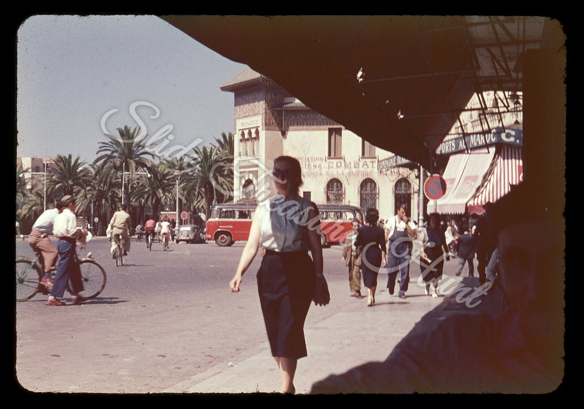 Casablanca Morocco Street Scene Woman 35mm Slide 1950s | eBay