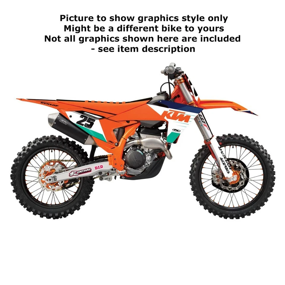 Fundas gráficas Effex SR1 de fábrica KTM EXC 2008 2009 2010 2011 NUEVAS Foto 3 de 3