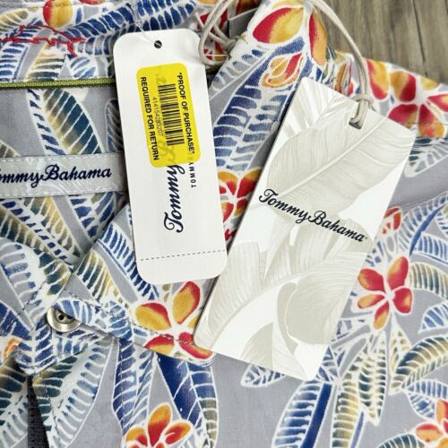 Tommy Bahama Florence Flora Silk Blend Camp Shirt Featherstone 2XLB NWT - Picture 3 of 8