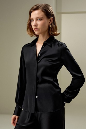 LilySilk Elegant Silhouette Silk Shirt 5 color available - Picture 14 of 30