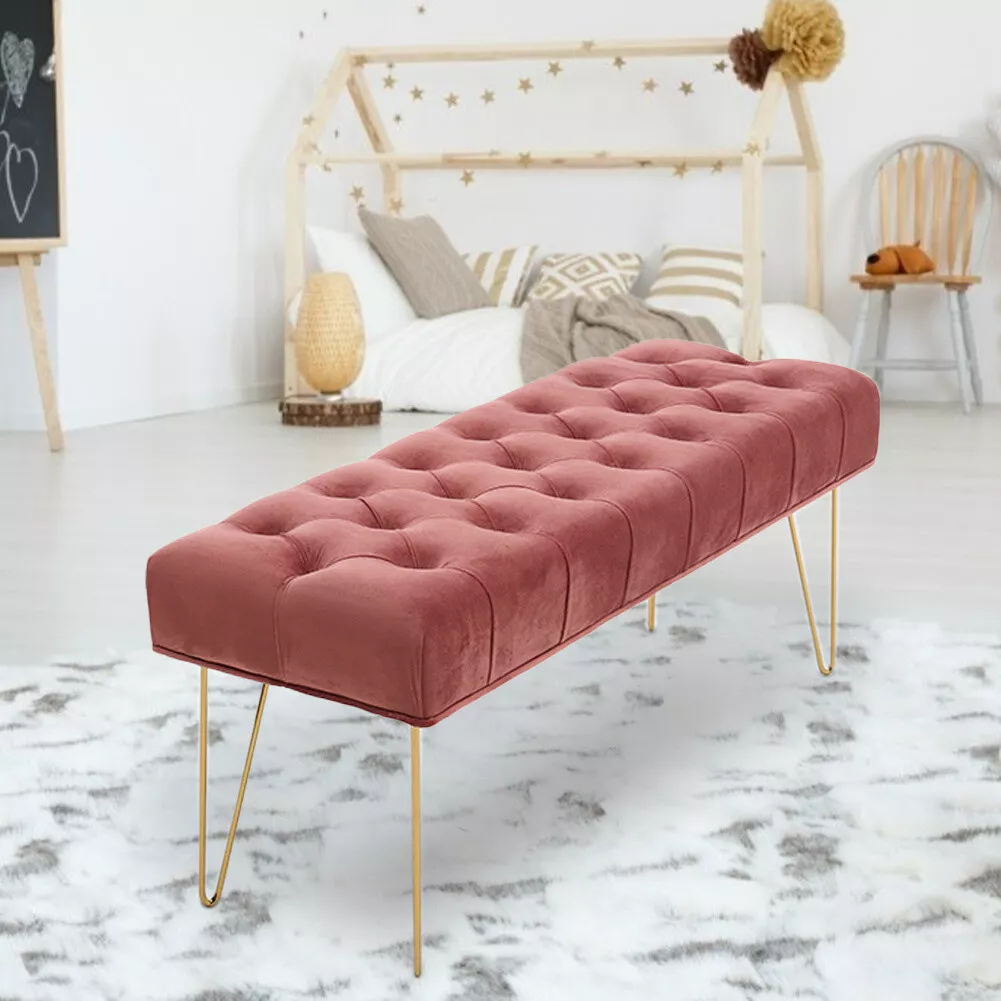 Pink bench chair deals