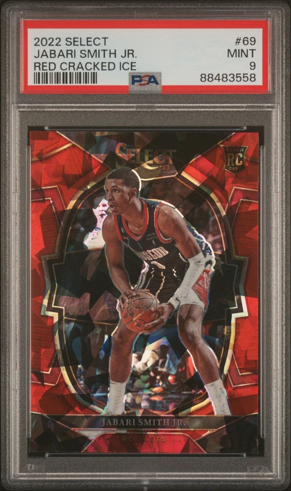 2022 Select #69 JABARI SMITH JR Red Cracked Ice Prizm PSA 9 MINT ROOKIE CARD RC