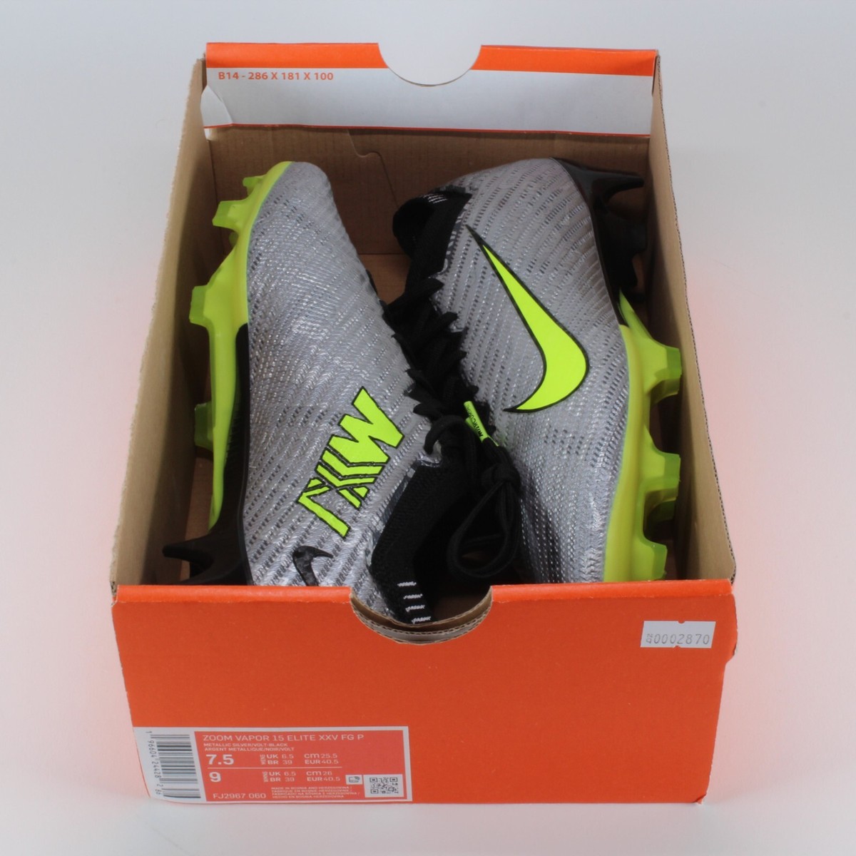 Nike Zoom Vapor 15 Elite XXV FG P FJ2967-060 Men's Size 7.5