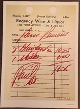 Andy Warhol - Regency Hotel Recipt Autherised Poster Pop Art 40cm X 29cm 1