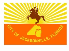 Jacksonville Florida Flag Sticker Decal F674