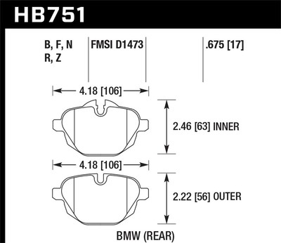 Hawk Performance HB751B.675 HPS 5.0 Bremsscheiben Bremsbelag