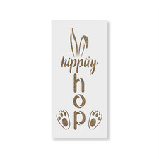 Easter Hippity Hop Bunny Sign Stencil - Durable  Reusable Mylar Stencils