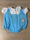 Vintage Cabbage Patch Kids Baby Outfit Blue Elephant Coleco