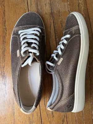 Ecco Women s Soft Sneaker Antique Bronze Nubuck NWT Size 39 US 8 - 8.5 Shoes