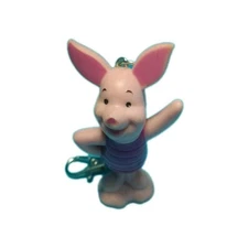 Vintage Disney Winnie the Pooh Piglet 3” Keychain Figure Backpack Charm Zip Pull