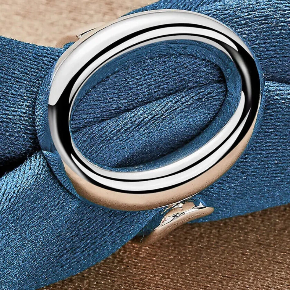 Adjustable Open Ring - Silver-Plated Minimalist Stackable Circle Band - Image 2 of 2