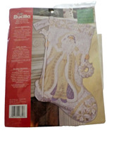 2006 Bucilla White Christmas 18" Felt Santa Stocking Kit 85318 30