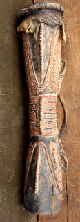 Vintage Lower Sepik R. "Kundu" Drum masks at handle ends