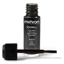 Tooth FX - BLACK, Temporary Special FX Tooth Paint  Brush Off, Mouth Safe Teeth