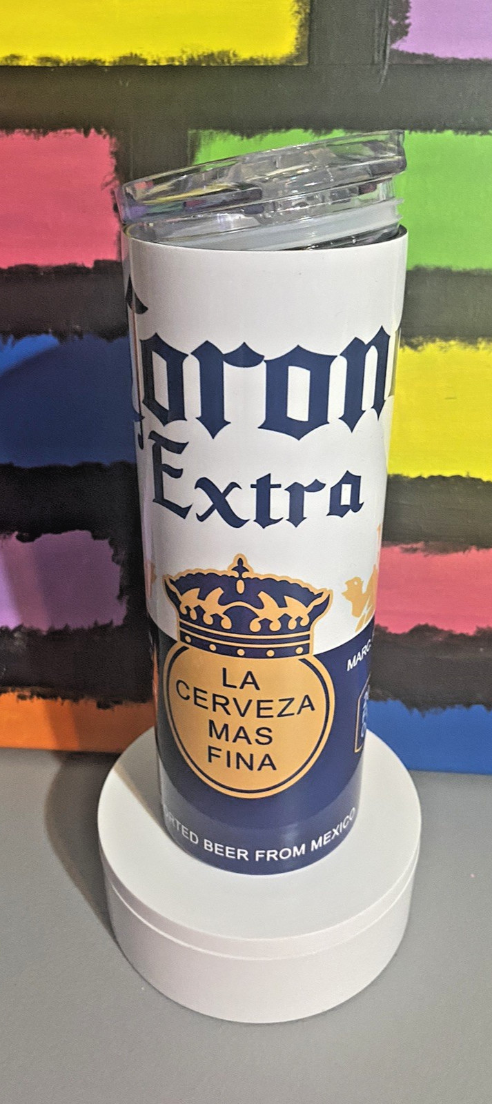 Beer Inspired 20 oz Stainless Steel Tumbler- Corona