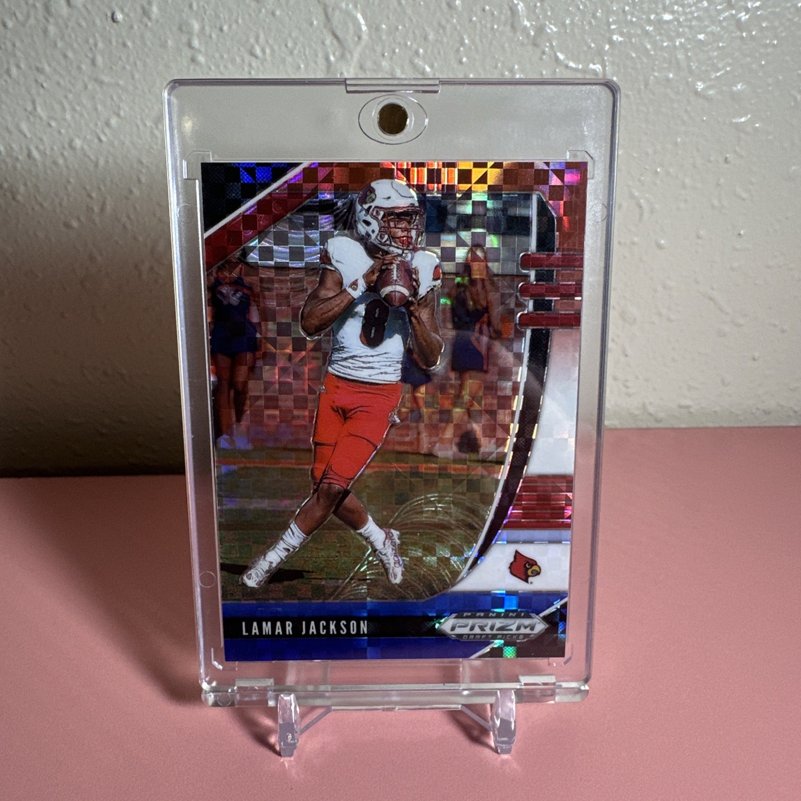 2020 Panini Prizm Draft Picks - Lamar Jackson #63 Red White & Blue Prizm /99