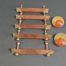 Mid Century Orange Lucite Drawer Pulls And Knobs Set