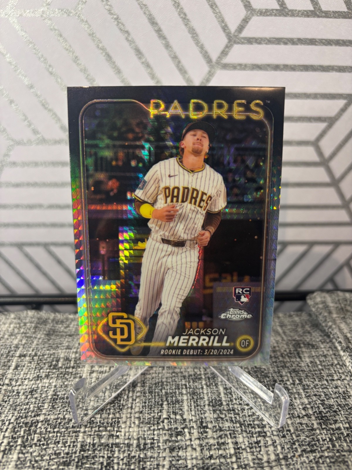 JACKSON MERRILL 2024 Topps Chrome Update Rookie Debut Prism RC Padres