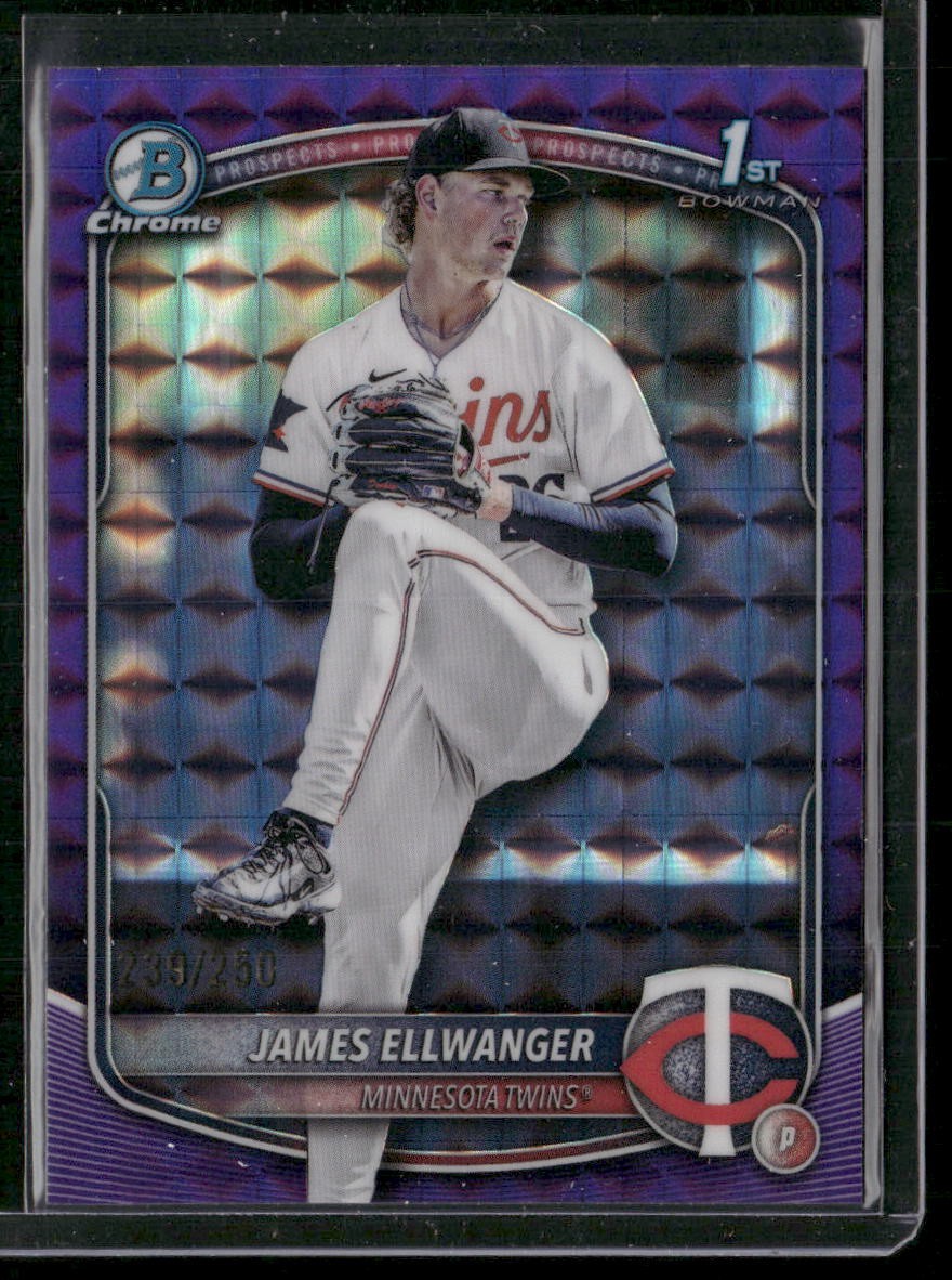 2025 Bowman Draft #BDC-164 James Ellwanger Chrome Purple Geometric /250